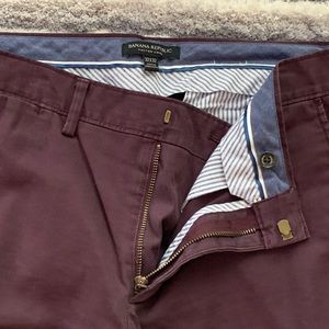 Banana Republic Burgundy Chino Pants